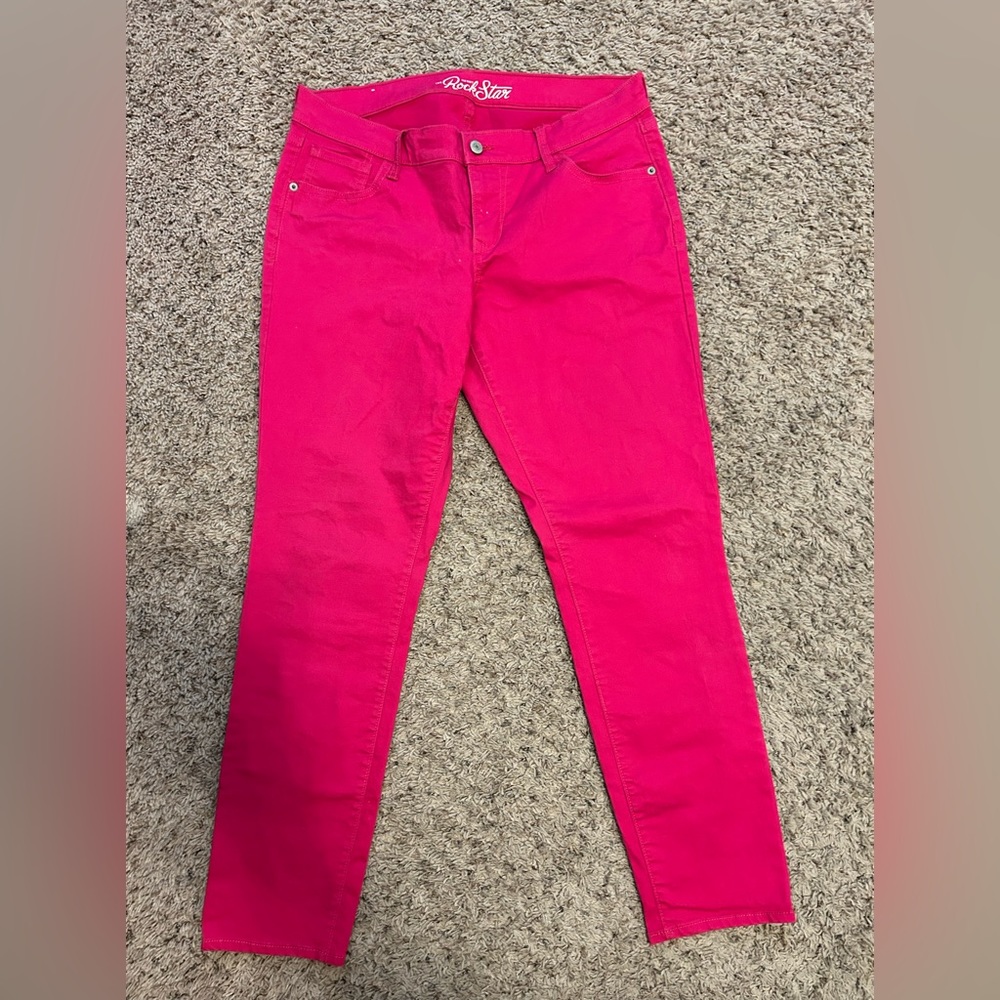 Old Navy Pink Rockstar Skinny Jeans size 14